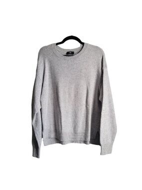 7 For All Mankind Gray Knit Sweater Crew Neck Long Sleeve Large